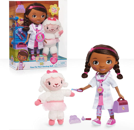 Disney Junior Doc McStuffins 10th Anniversary Time For Your Checkup Doll and Accessories, Officially Licensed Kids Toys for Ages 3 Up