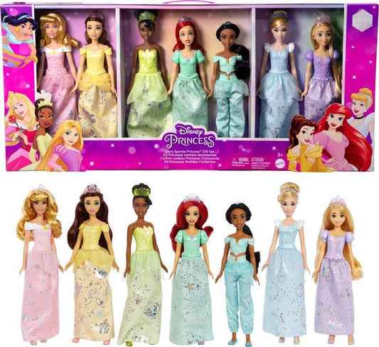 Disney Princess Story Sparkle 7-Doll Gift Set